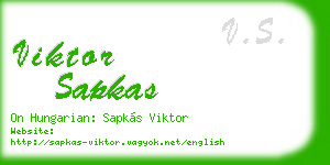 viktor sapkas business card